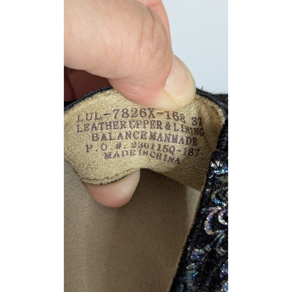 Alegria Lula Leather Adjustable Backstrap Sandals Glam Bam 37 US 7 Wide Width - Picture 10 of 16